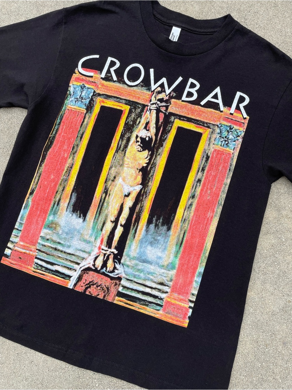Crowbar All I Had Gave Jesus Graphic Double Sided Black Band Tee Size Medium